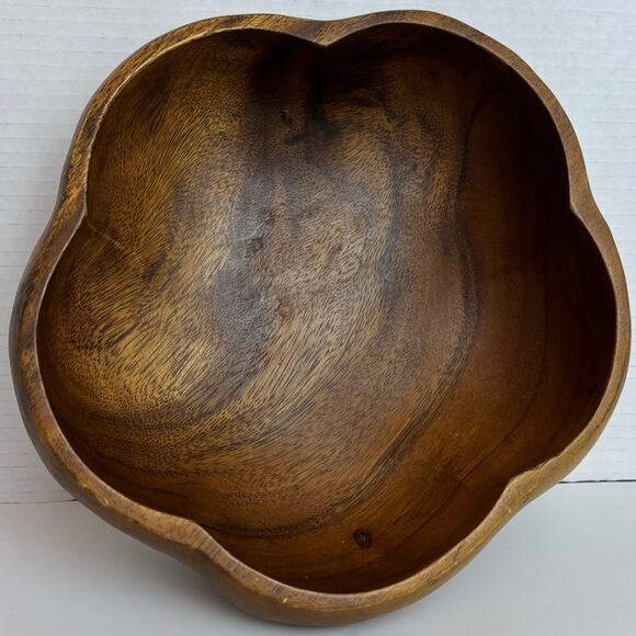VTG MCM Wooden Bowl Probably Monkey Pod Excellent Condition Sticker Removed - Picture 1 of 3
